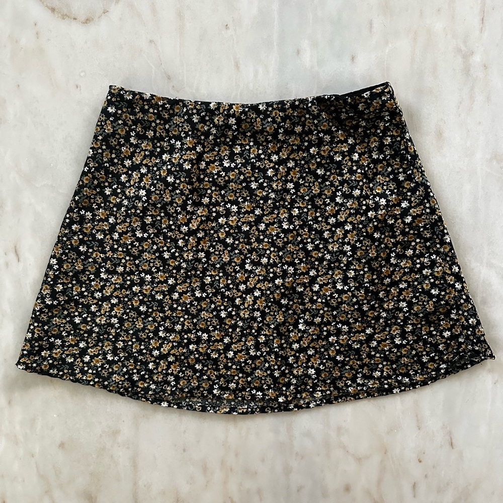 Aeropostale Satin Floral Mini Skirt